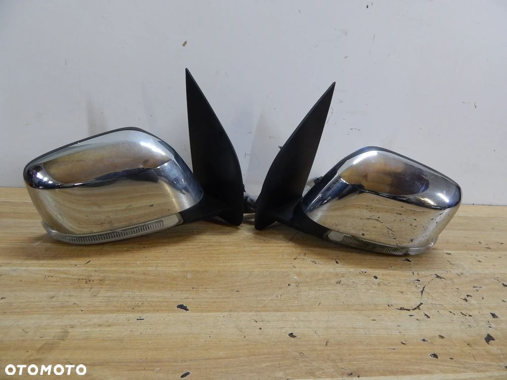 Lusterko zewnętrzne prawy lewy przód chrom Nissan Navara D40 Pathfinder R51 05-14 9 pinów Łuków części - 1