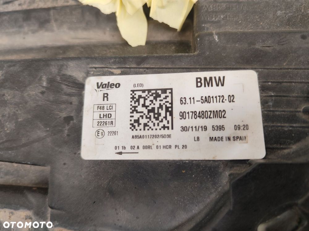 bmw x1 f48 lci bmw led lampa prawy przód 5a01172 - 7