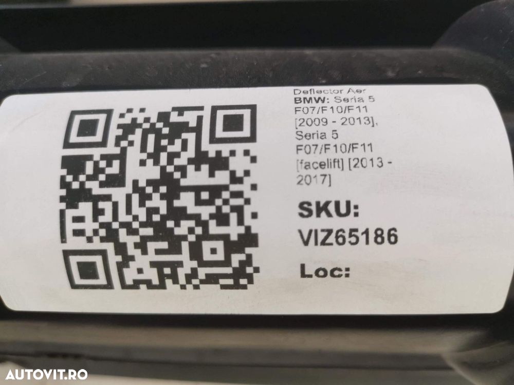 Deflector Aer BMW Seria 5 F07/F10/F11 2009 2010 2011 2012 2013, Seria - 8