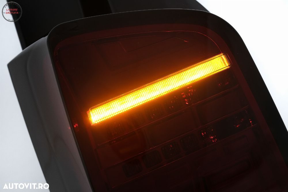 Stopuri Full LED VW Transporter V T5 Facelift (2010-2015) Rosu Fumuriu- livrare gratuita - 7