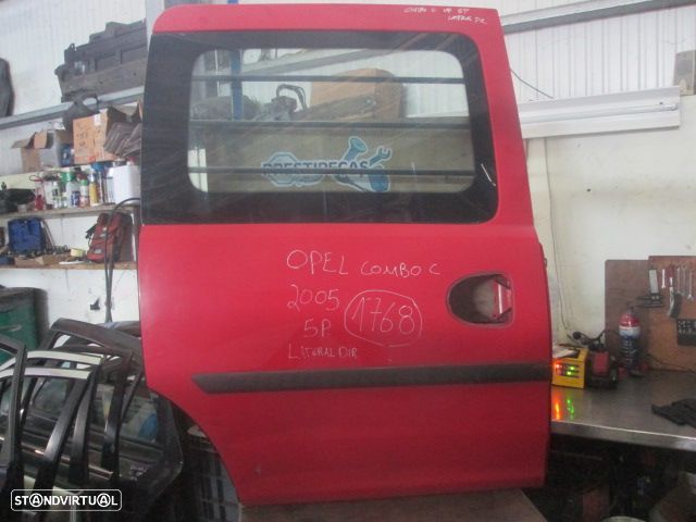 Porta POR1768 OPEL COMBO C 2005 5P VERMELHO LATERAL DIREITA - 1