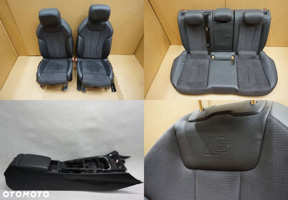 FOTELE KANAPA BOCZKI AUDI A4 B9 S-LINE SEDAN GARZENE QQ1 ALCANTARA - 2