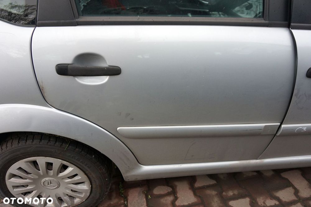 DRZWI TYLNE PRAWE C3 I LIFT EZRC  SREBRNY CITROEN 2005-2013 - 3