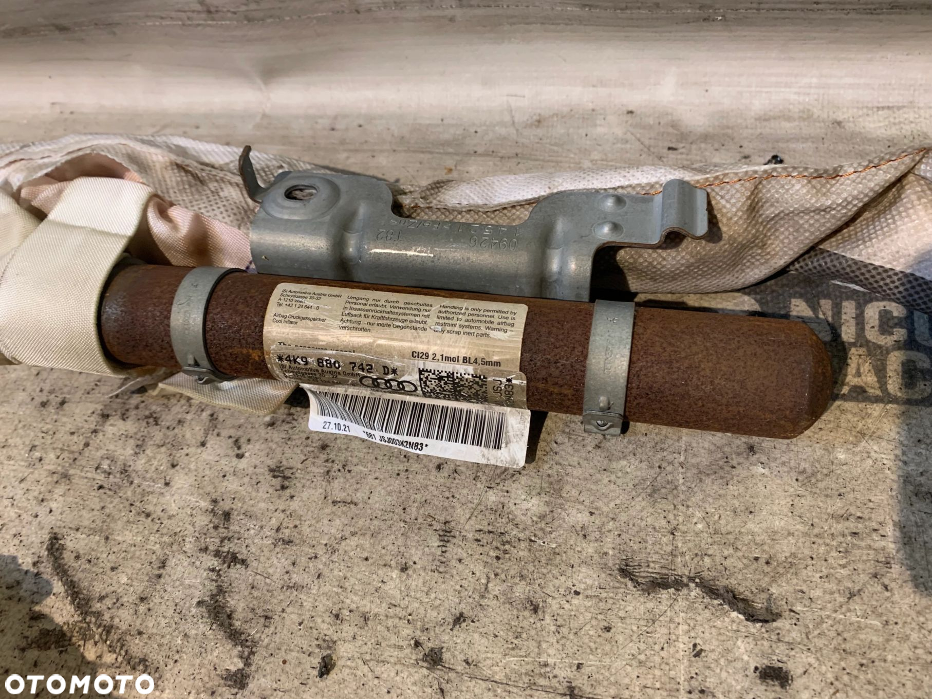 KURTYNA KURTYNY AIR BAG LEWA PRAWA AUDI A6 C8 KOMBI ORYGINALNE 4K9880741D 4K9880742D - 4