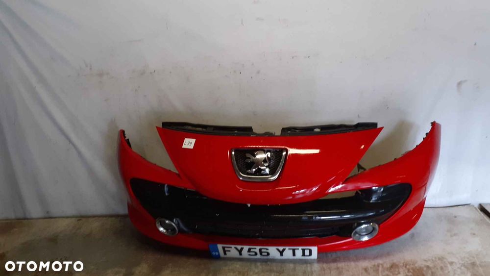 } ZDERZAK PRZÓD PRZEDNI DO PEUGEOT 207 KKN CZERWONY URBAN MOVE HALOGENY - 1