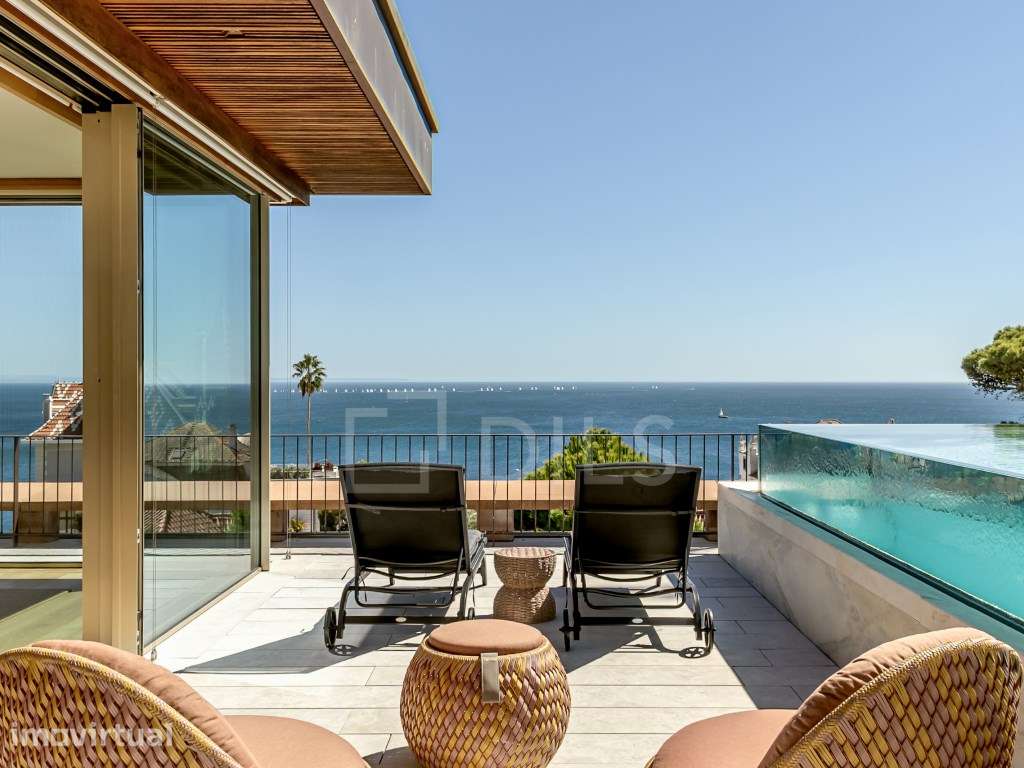 Apartamento T3, Monte Estoril, vista mar e piscina privativa - Grande imagem: 3/33