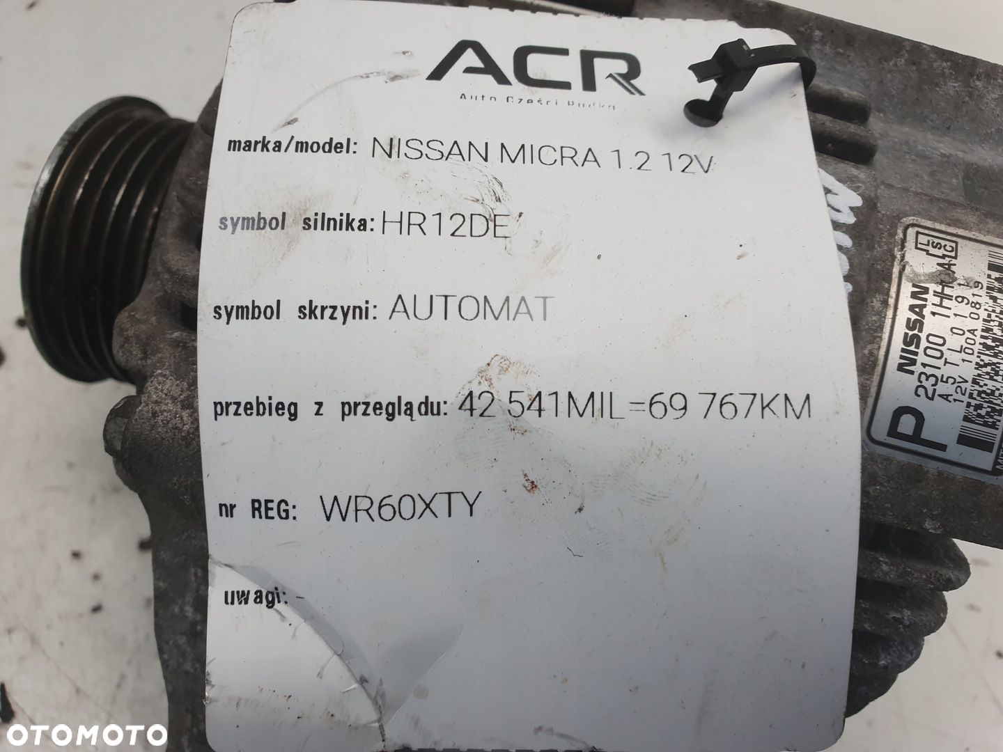 Nissan Micra IV K13 1.2 16V ALTERNATOR 231001HH1A - 9