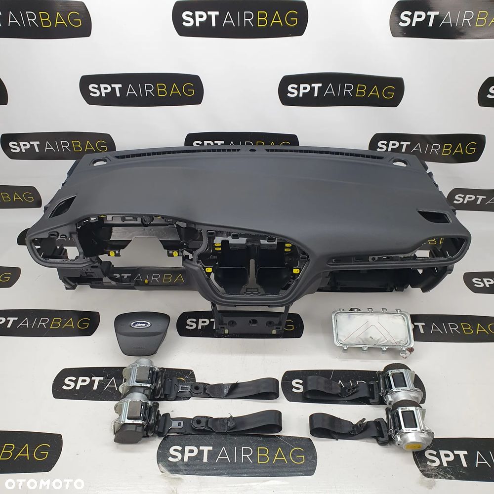 FORD FIESTA MK8 8 DESKA ROZDZIELCZA KONSOLA KOKPIT PULPIT PODUSZKI AIRBAG AIR BAG PASY KIT SET - 1