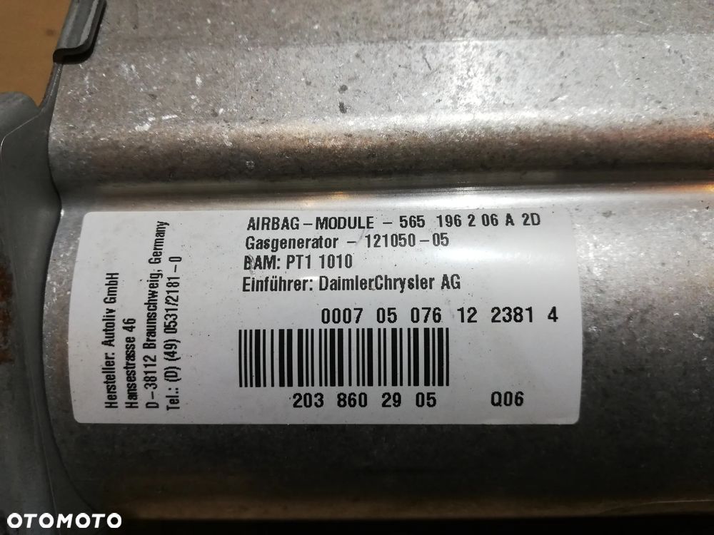 PODUSZKA AIRBAG PASAŻERA MERCEDES C-KLASA W203 2.2 CDI 2038602905 - 2