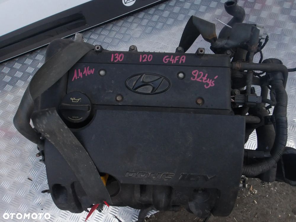 SILNIK HYUNDAI I20 I30 1.4 16V G4FA 92 TYS - 2
