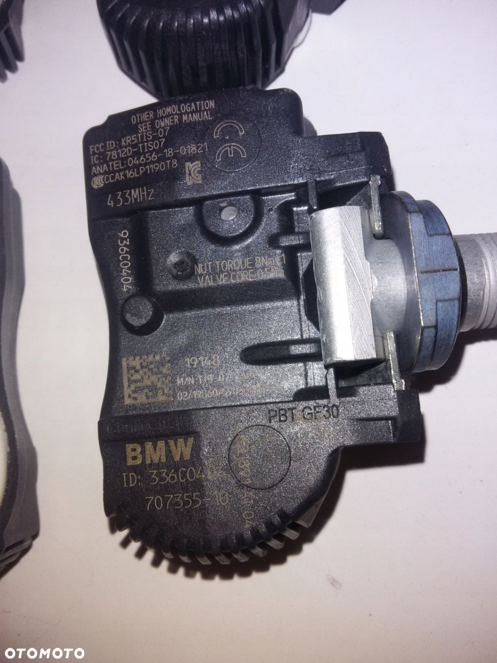 BMW F20 F21 F22 F87 F23 F45 F46 F30 F80 F31 F34 F32 F82 F33 F83 F36 I3 I8 X1 X2 X5 X6 CZUJNIK RDC CIŚNIENIA OPON TPMS 433 EU NOWY ORYGINAŁ - 4