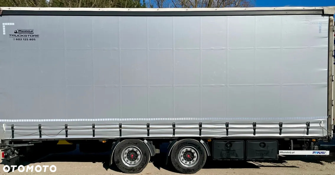 DAF XF480 SUPER SPACE CAB 6x2 JUMBO OŚ PODNOSZONA AUTOMAT SPOJLERY STANDKLIMA 2xALUTANK SKÓRA LED FIRANKA DŁ:7.40m + PRZYCZEPA PANAV TANDEM FIRANKA DŁ:8.20m SAF ZESTAW PRZESTRZENNY PRZEJAZDOWY 120m3 NOWE PLANDEKI !!!! EURO 6 2021 - 13