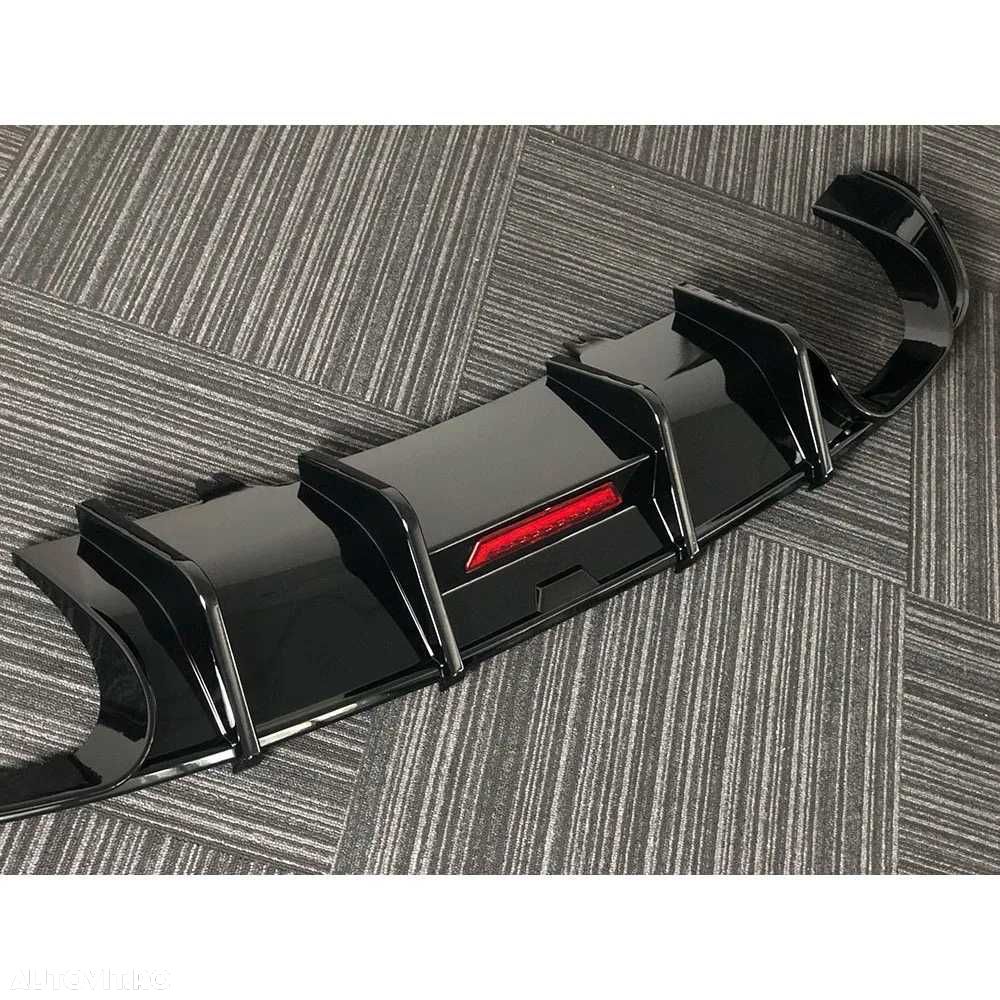 Difuzor cu LED Bara Spate SLINE AUDI A4/S4 B9, 2016-19, Evacuari Duble - 3