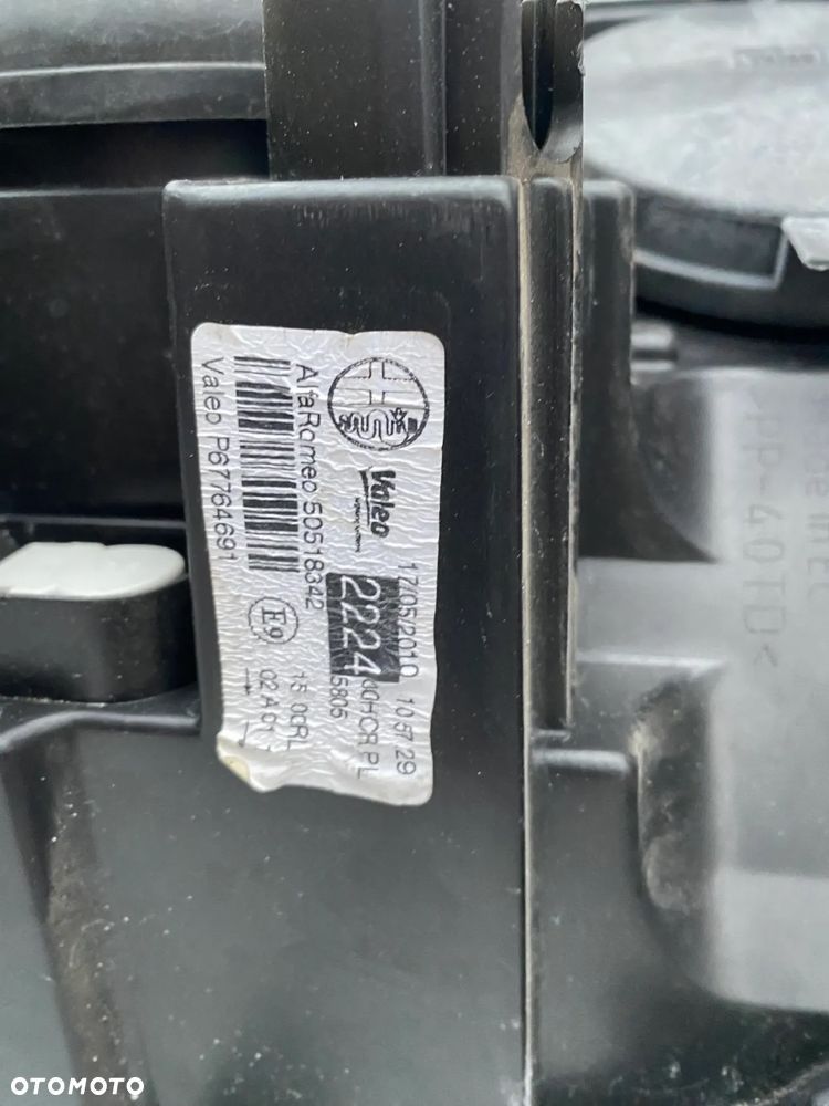 lampy alfa mito H7 z ramkami komplet eu całe - 5