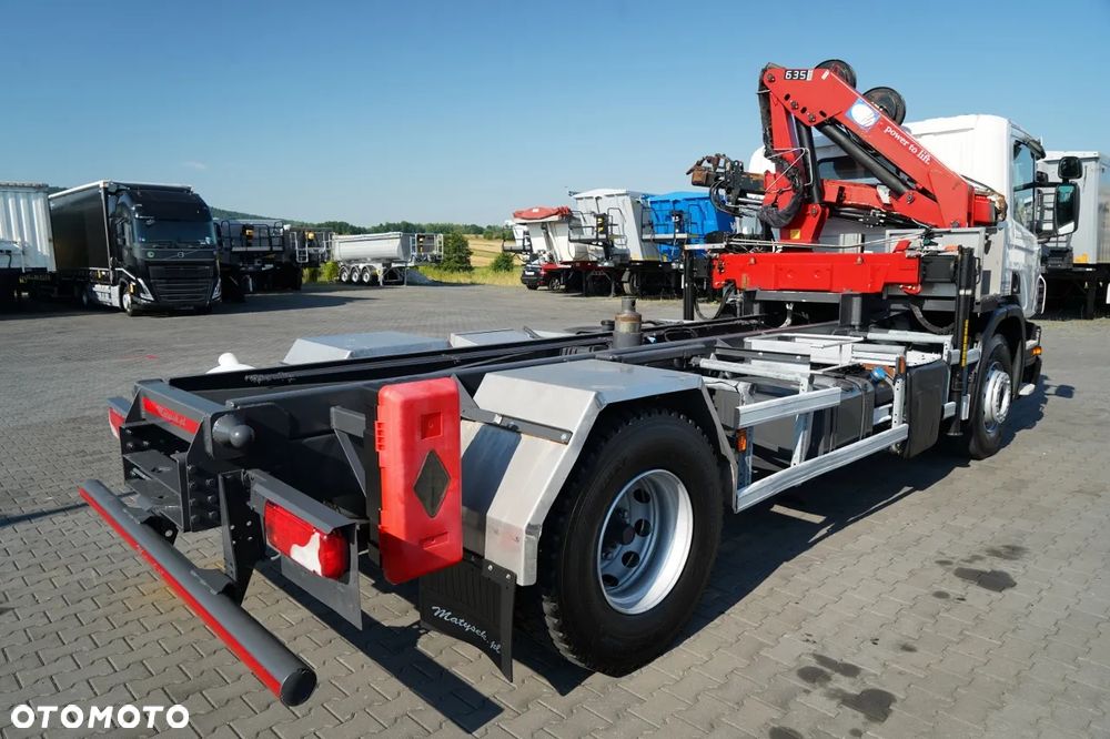 Scania P 280 / 4X2 / SIŁOWNIK DO WYWROTU / + HDS HMF 635 / UDŹWIG 1 500 KG / MAX WYSÓW 7 M / STEROWANIE RADIOWE / EURO 6 - 10