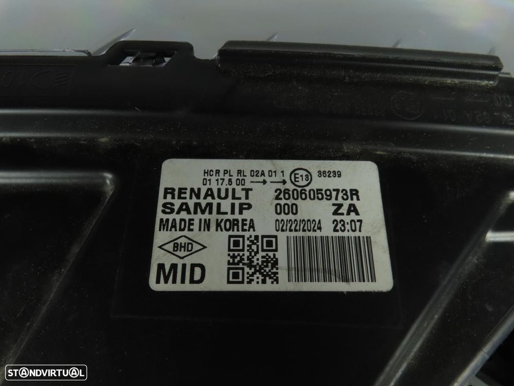 Farol LED Esquerdo Usado / Original RENAULT Arkana I (LCM_) 260605973R - 5