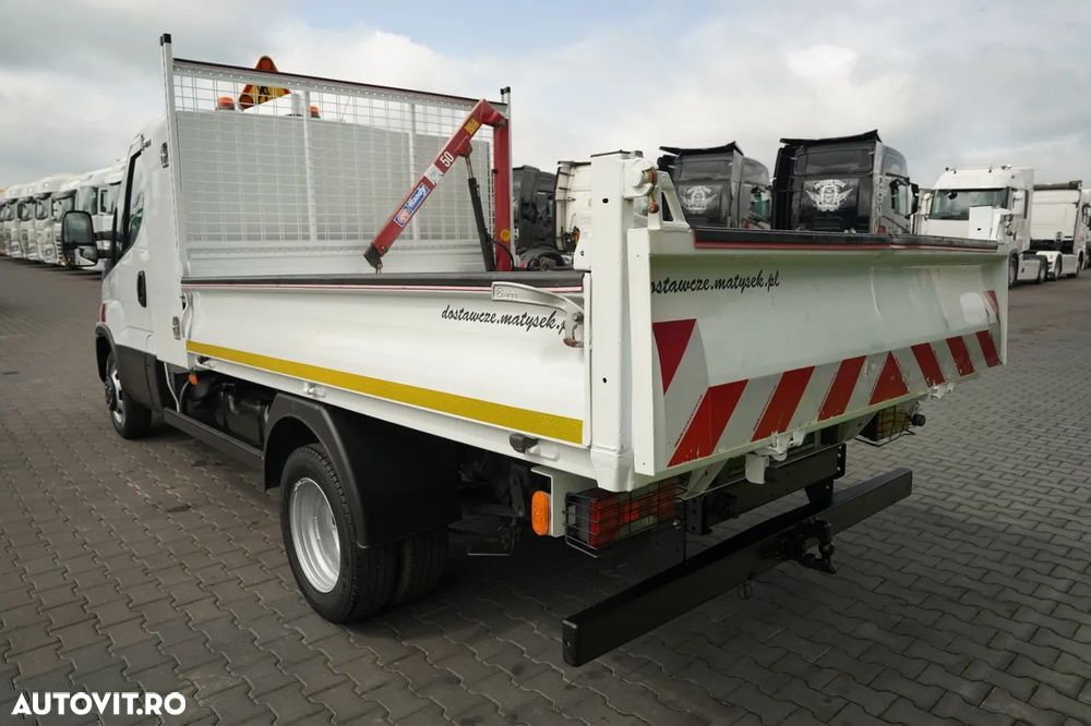 Iveco DAILY 35-140 / BASCULATOR DIN OȚEL + HDS HMF HYFA / CAPACITATE MAXIMĂ DE RIDICARE 430 KG / EXTENSIE MAXIMĂ 2 M / DUBLU / EURO 6 - 19