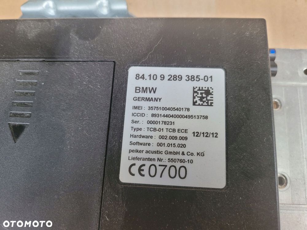 moduł sterownik telematik bmw f10 f11 f30 9289385 - 2