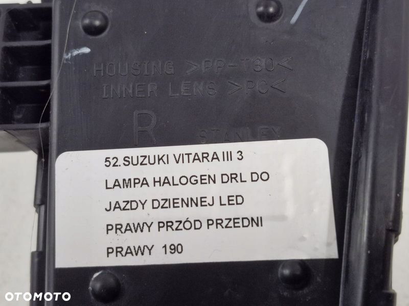 SUZUKI VITARA III 3 LAMPA HALOGEN DRL DO JAZDY DZIENNEJ LED PRAWY PRZÓD - 6