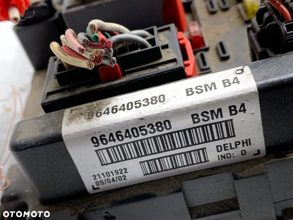 MODUŁ BSM  PEUGEOT 307 (3A/C) 2000 - 2012 1.6 16V 80 kW [109 KM] benzyna 2000 - 2007 9646405380 - 4