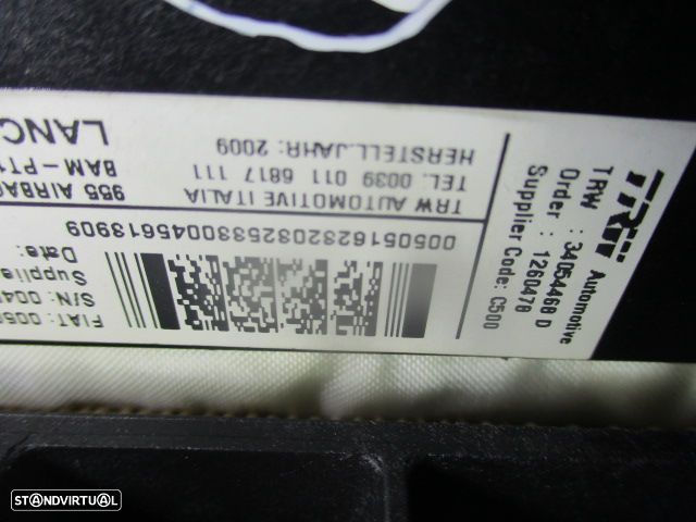 Kit Airbags 615847500B 61554937B 50508413 53284388 34056654  01560832690  6091380490 1560891750  00505162320  34054468D ALFA ROMEO MITO FASE 1 2019 1.3JTD 90CV 3P PRETO PRETO  DANIFICADO - 31