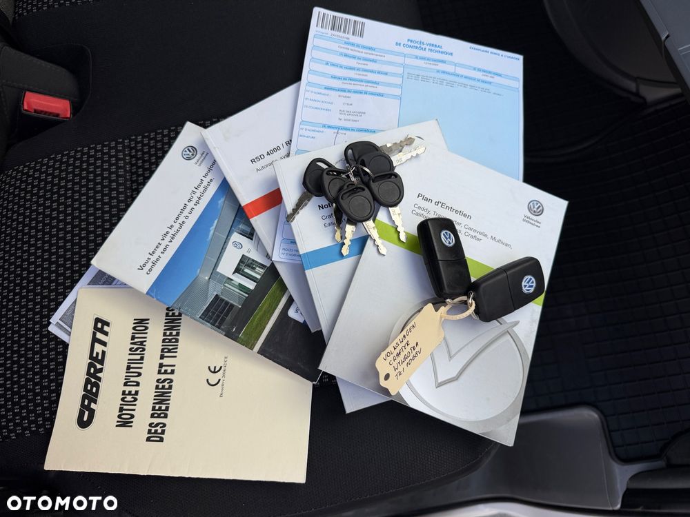 Volkswagen Crafter Wywrotka 2.0 TDI 136km / Fabryczna wywrotka Cabretta / Stan jak nowego! / Oryginalny niski przebieg / Nowe opony / Wywrot tylnozsypowy / FV23% - 36