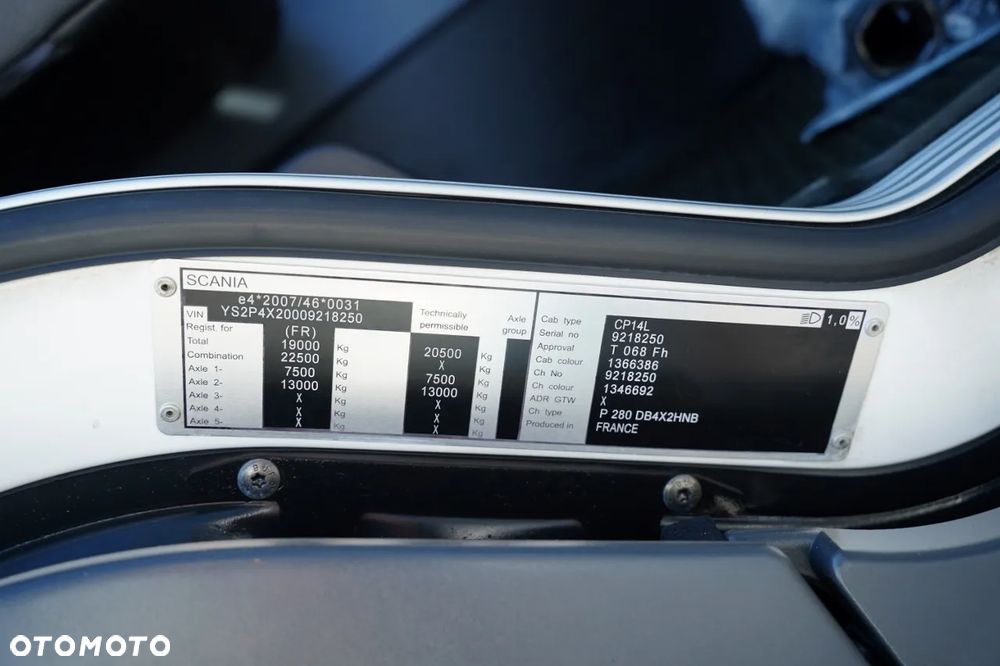 Scania P 280 / 4X2 / WYWROTKA + HDS HMF 635 K2 / STEROWANIE RADIOWE / ROTATOR / EURO 6 / - 38