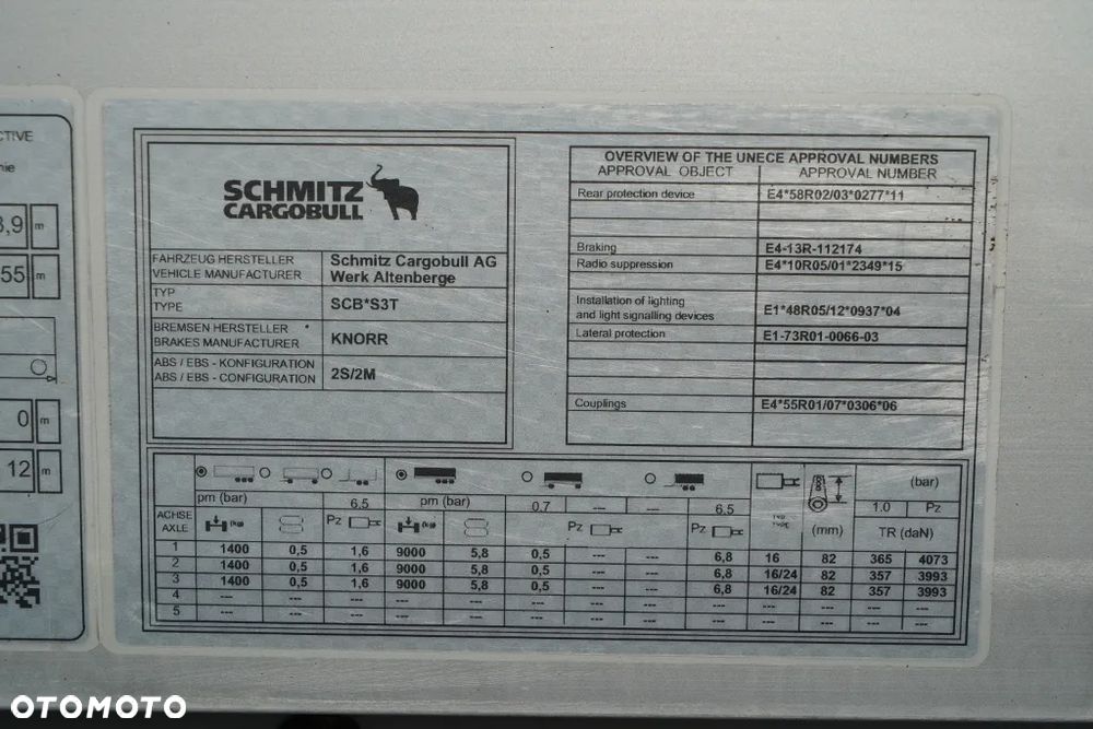 Schmitz Cargobull FIRANKA / STANDARD / OŚ PODNOSZONA / DACH PODNOSZONY  / KOSZ NA PALETY / - 30