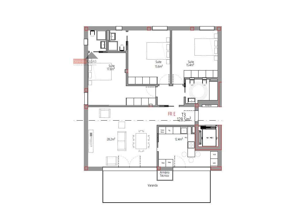Apartamento T3 Novo - Coimbra, Santa Clara - Grande imagem: 4/5