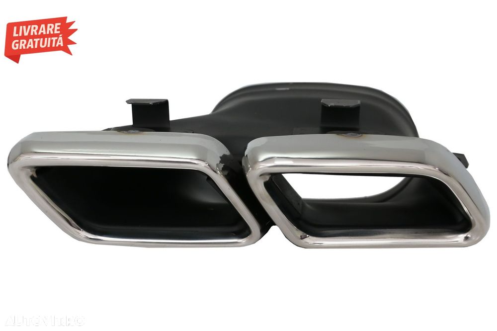 Difuzor Bara Spate cu Ornamente Evacuare Mercedes GLE W166 SUV Sport Line (2015-20- livrare gratuita - 9