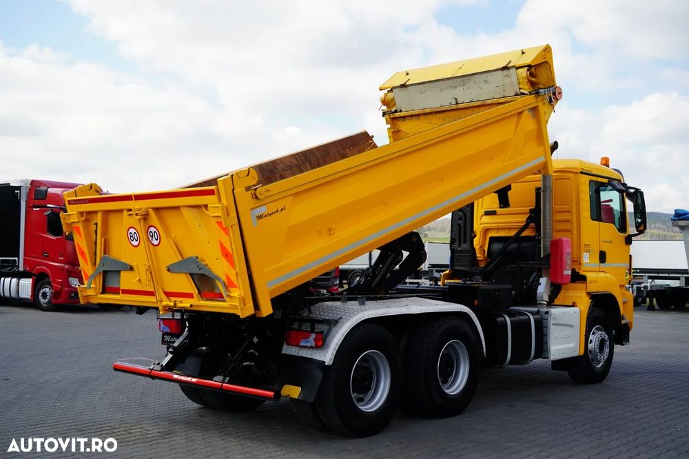 MAN TGS 33.440 / 6X4 / BASCULĂ 3 LATE / 2x REMORCĂ HIDRODOXICĂ / MEILLER KIPPER / MANUALĂ - 4