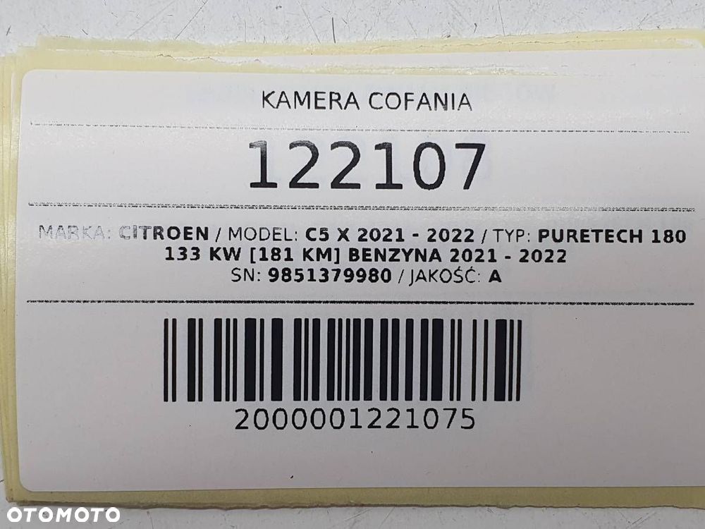 KAMERA COFANIA CITROEN C5 X 9851379980 - 6