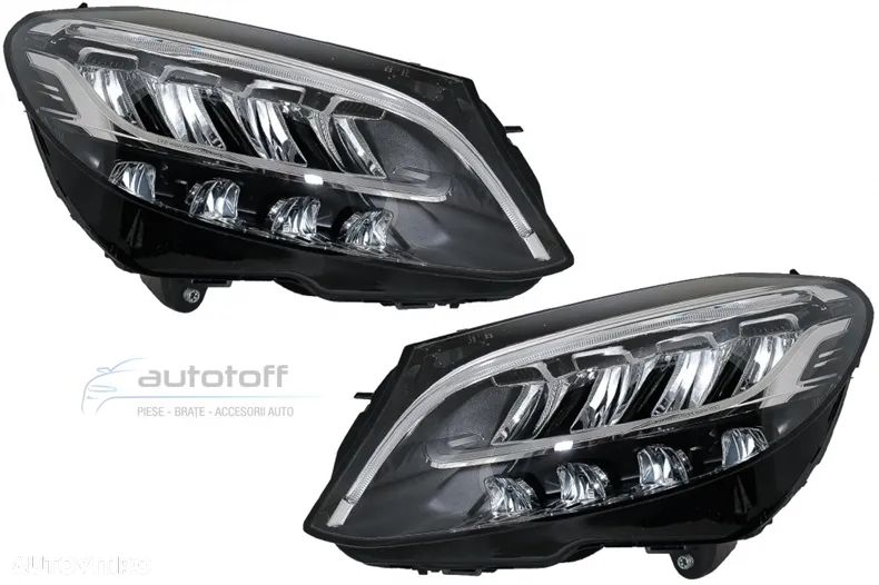 Faruri Full LED compatibil cu Mercedes C-Class W205 S205 (2019-up) - 1