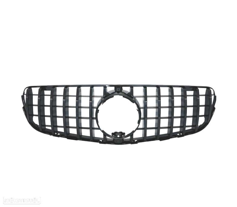 GRELHA FRONTAL MERCEDES CLASE GLC W253 15-18 LOOK AMG GTR CAMARA PRETO BRILHANTE - 2