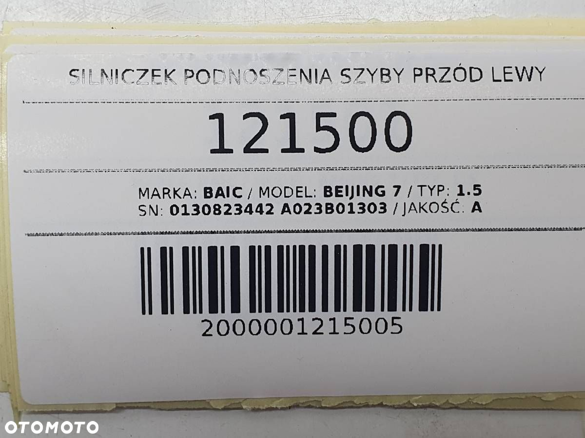 SILNICZEK SZYBY LEWY PRZÓD 0130823442 BAIC BEIJING 7 X75 - 6