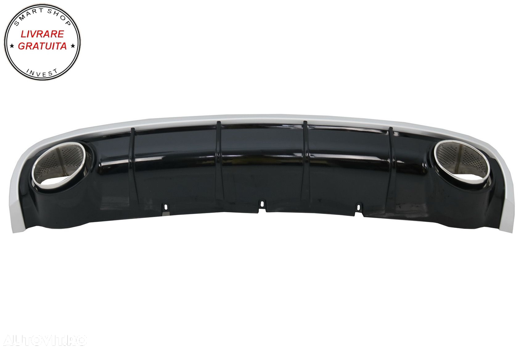 Difuzor Bara Spate si Ornamente Evacuare Audi A6 C7 4G Limousine Avant (2010-2014)- livrare gratuita - 3