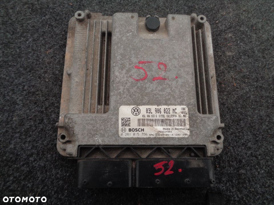 VW GOLF VI 2.0 TDI KOMPUTER STEROWNIK SILNIKA 03L906022MC