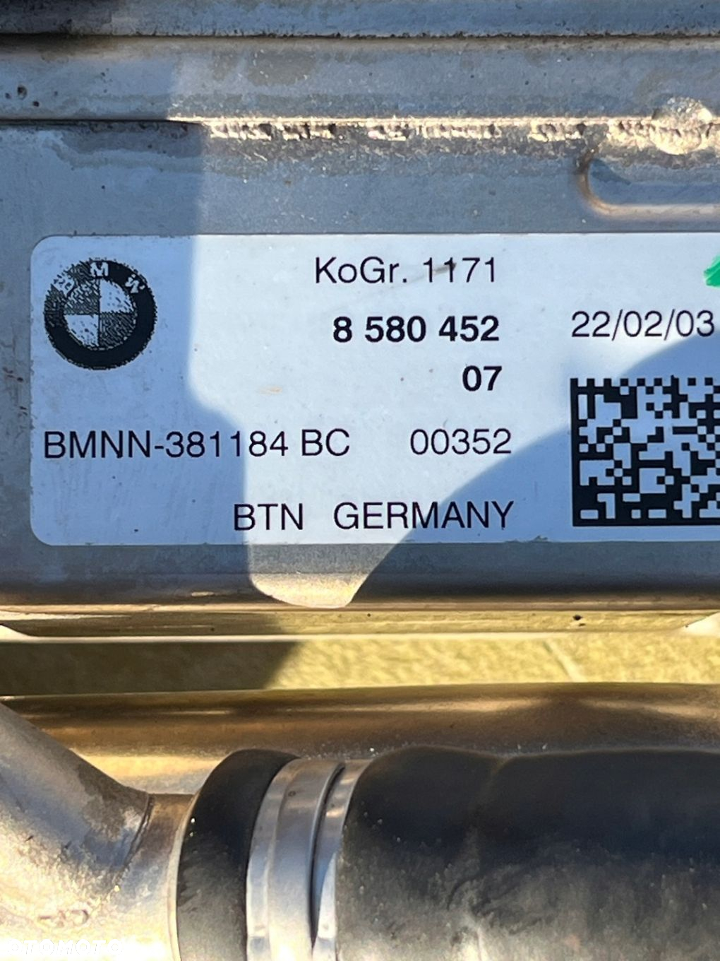 CHŁODNICA SPALIN ZAWÓR EGR BMW G01,G02,G20,G21,G30,G31 8580452,22r 65tyś km - 4