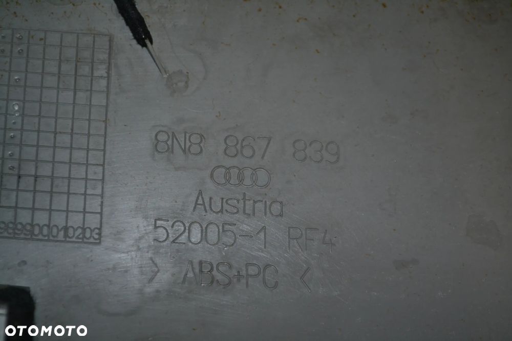 AUDI TT 8N S-LINE POSZYCIE OSŁONA LISTWA PODSUFITKI BAGAŻNIKA CZARNA 8N8867839 - 4