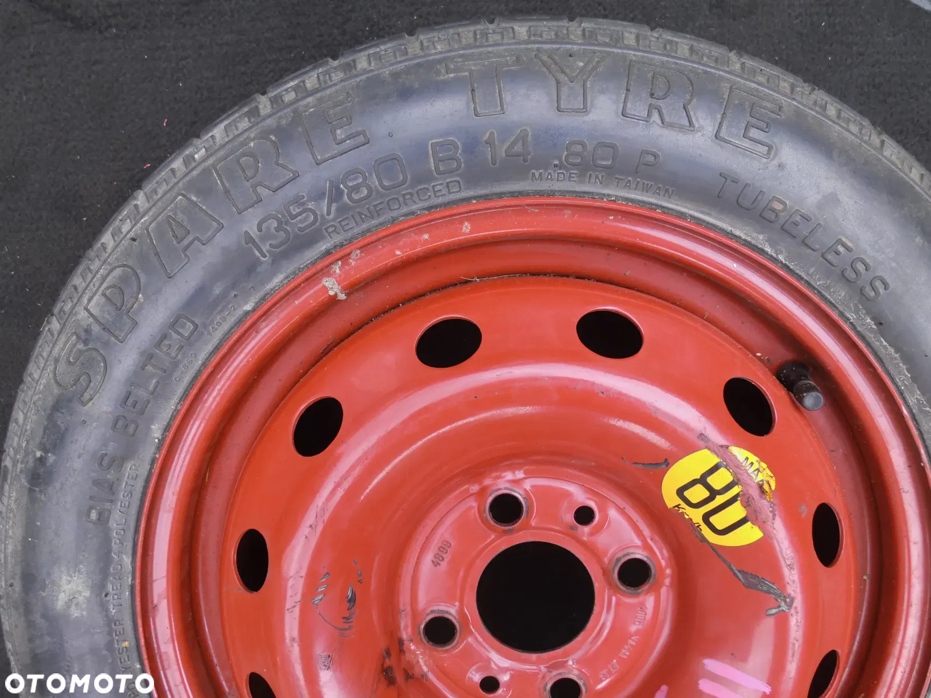 FIAT ORYGINALNE KOŁO DOJAZDOWE R14 4X98 ZAPASOWE DOJAZDÓWKA 14" 135/80/R14 PIRELLI PUNTO II - 3