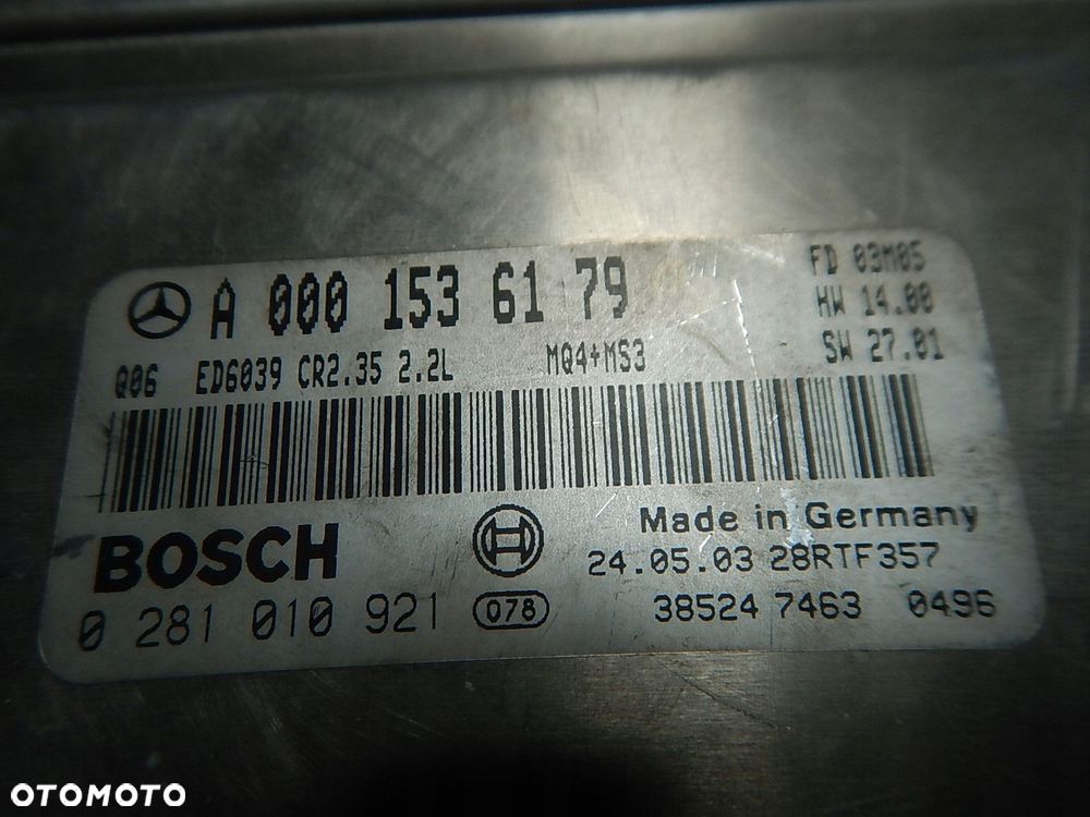 sterownik komputer mercedes sprinte 2.2cdi a0001536179 - 3