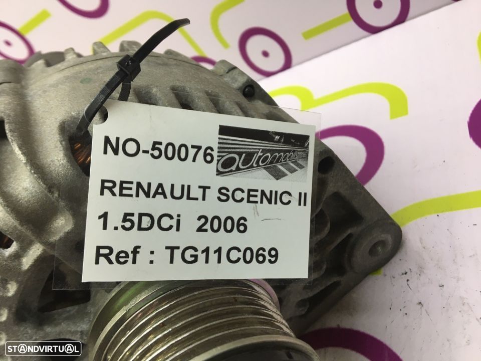 Alternador Renault Scenic ll 1.5CDi  105Cv de 2006 - Ref : TG11C069 - NO50076 - 4