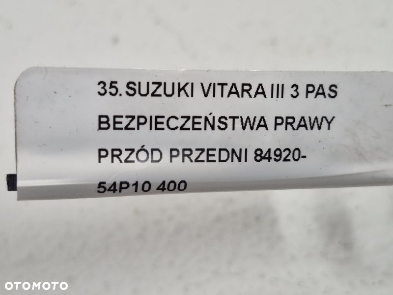 SUZUKI VITARA III 3 PAS BEZPIECZEŃSTWA PRAWY PRZÓD PRZEDNI 84920-54P10 - 9