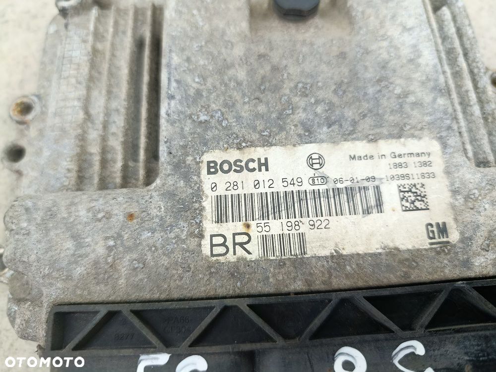 KOMPUTER, STEROWNIK OPEL ZAFIRA B 55198922 0281012549   1.9 CDTI 120KM - 2