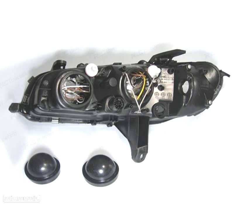FARÓIS FRONTAIS PARA OPEL OMEGA B 94-99. FUNDO PRETO - 2
