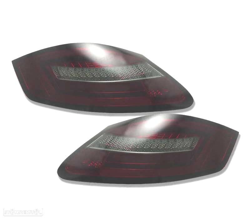 FAROLINS TRASEIROS PARA PORSCHE BOXSTER 987 05-08 LIGHT BAR DINAMIC FUNDO VERMELHO FUMADO - 3