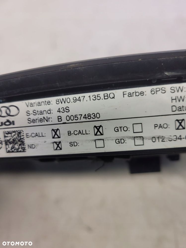 LAMPKA PODSUFITKI AUDI A4 B9 8W0947135BQ LED 6PS - 8