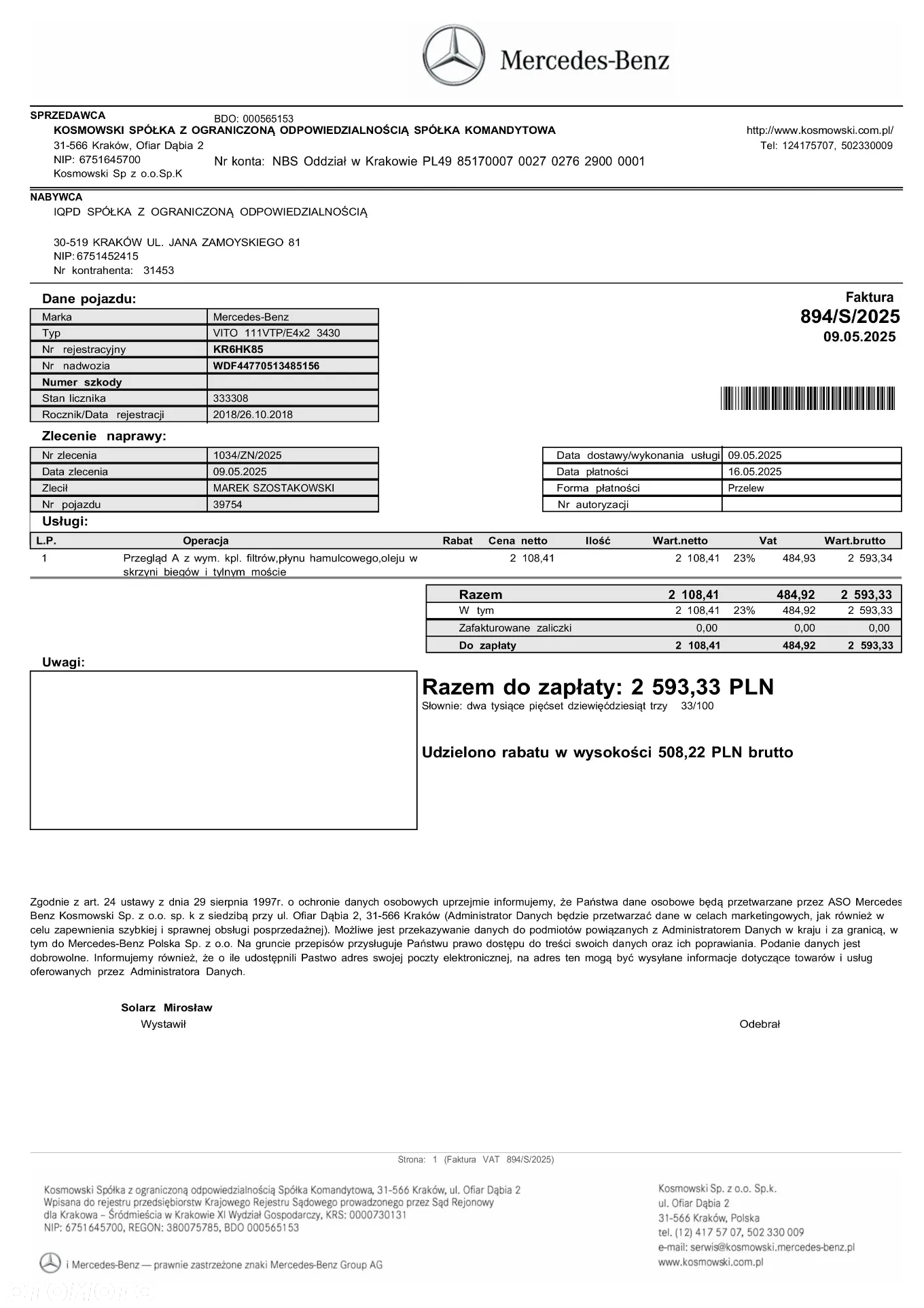 Mercedes-Benz Vito 116 CDI Tourer Pro 447.701 - 23
