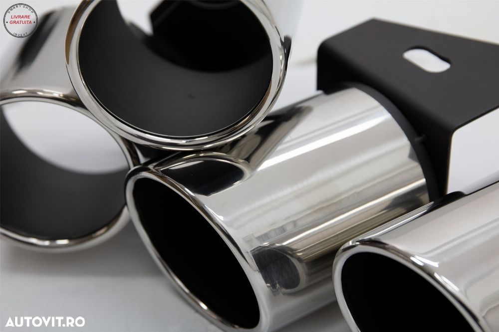 Ornamente Evacuare Audi A4 B8 B9 (2009-up) S4 Quad Design- livrare gratuita - 17