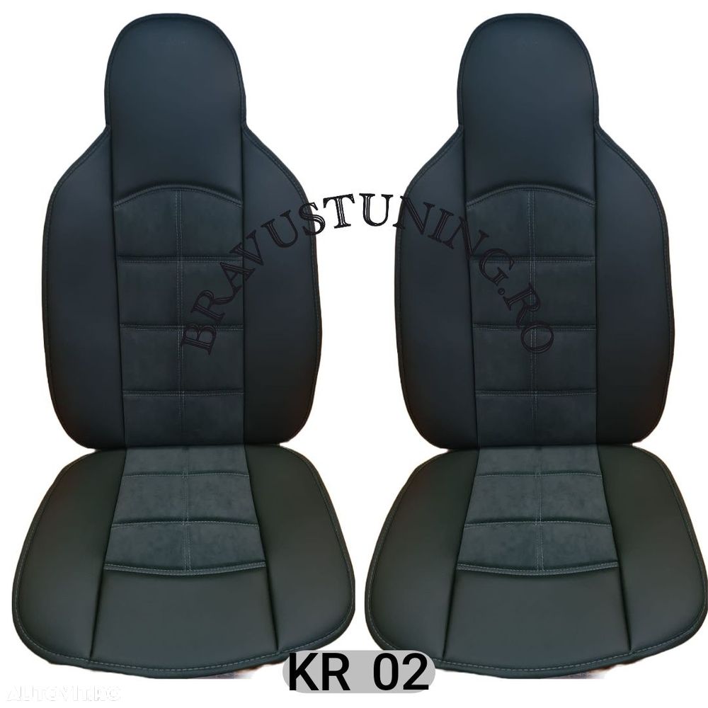 Huse spatar/sezut 2buc/set Material tip Alcantara + Piele ecologica - 3